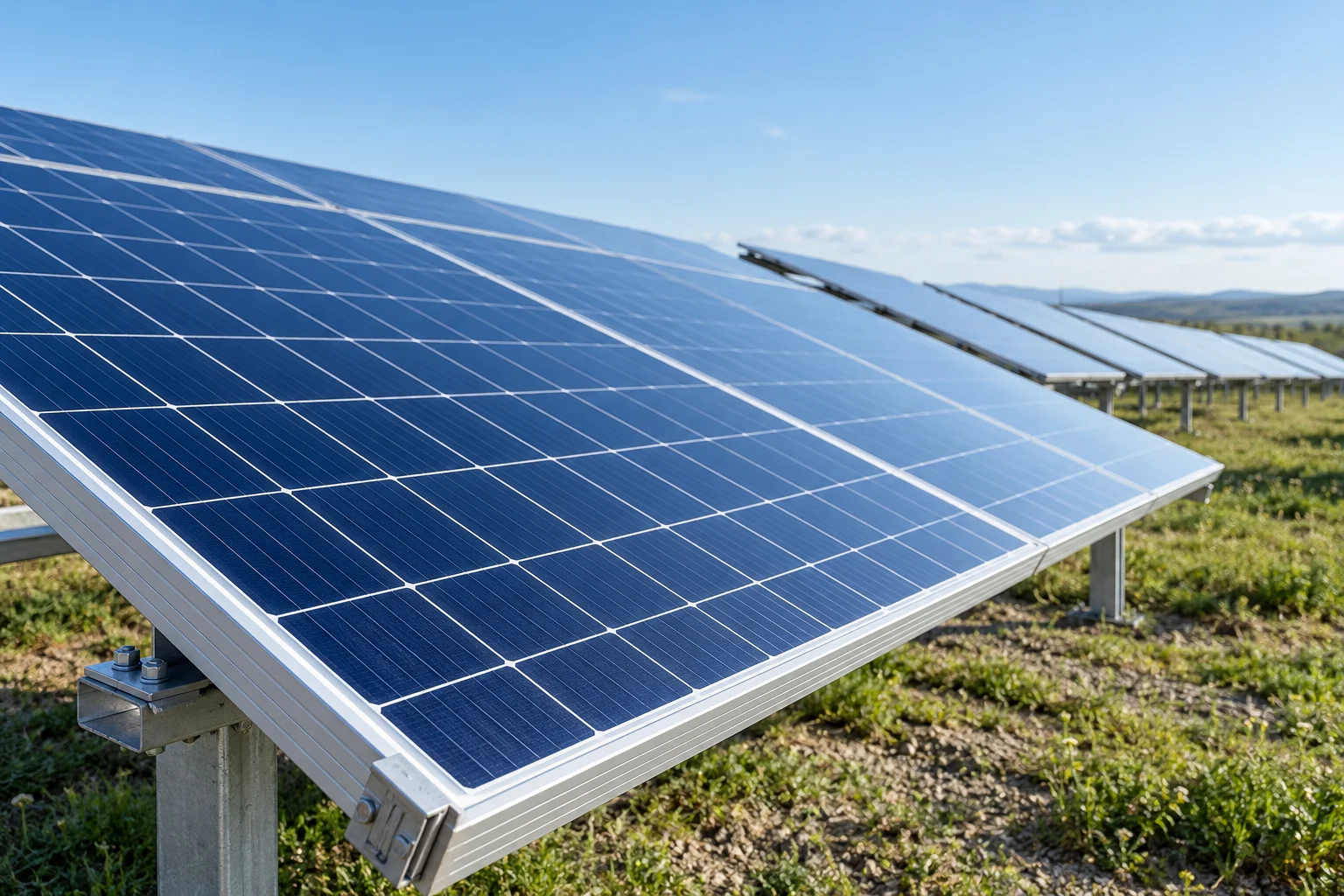 Concept illustration of solar generation and energy equipment